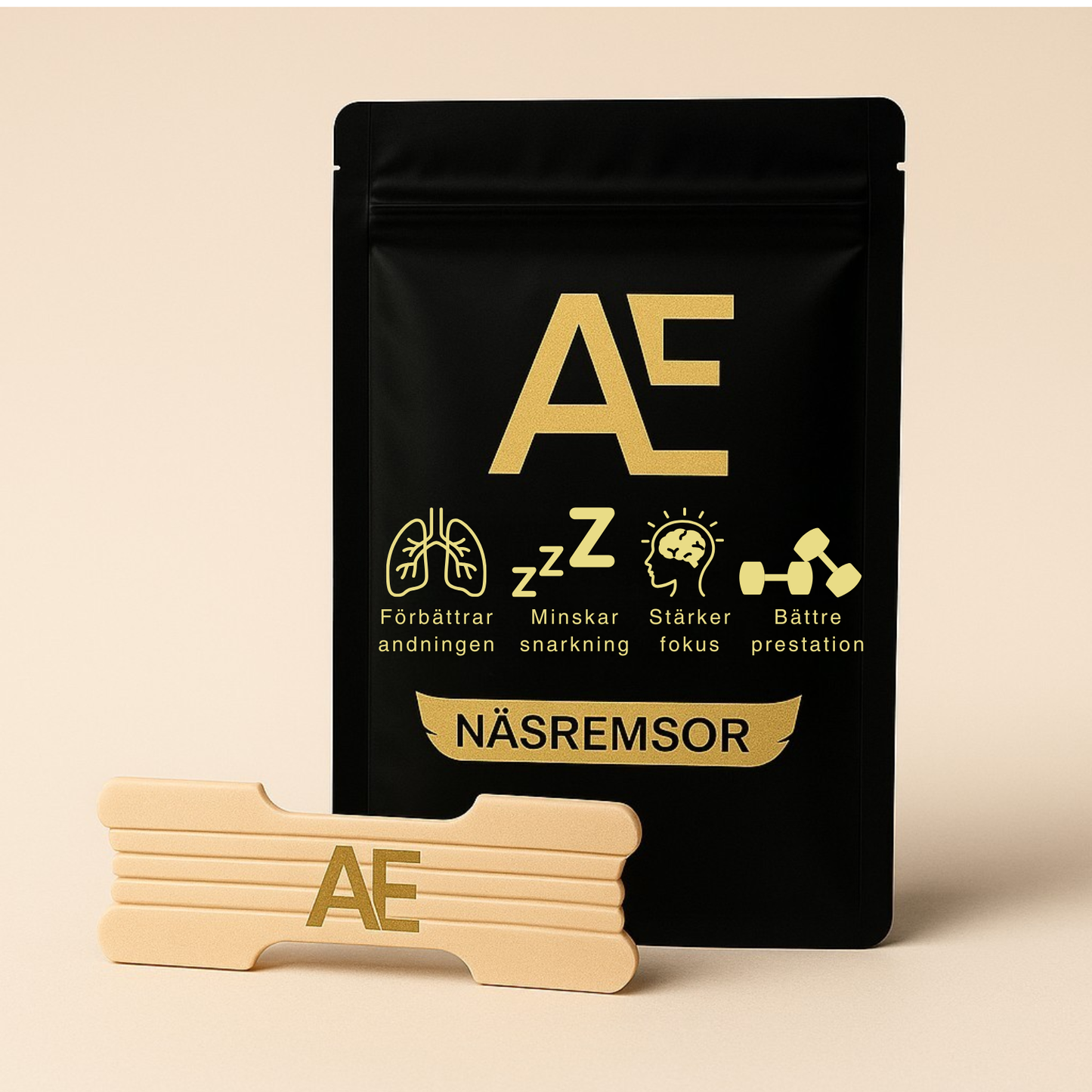 AE Näsremsor – 30-pack för bättre andning & minskad snarkning