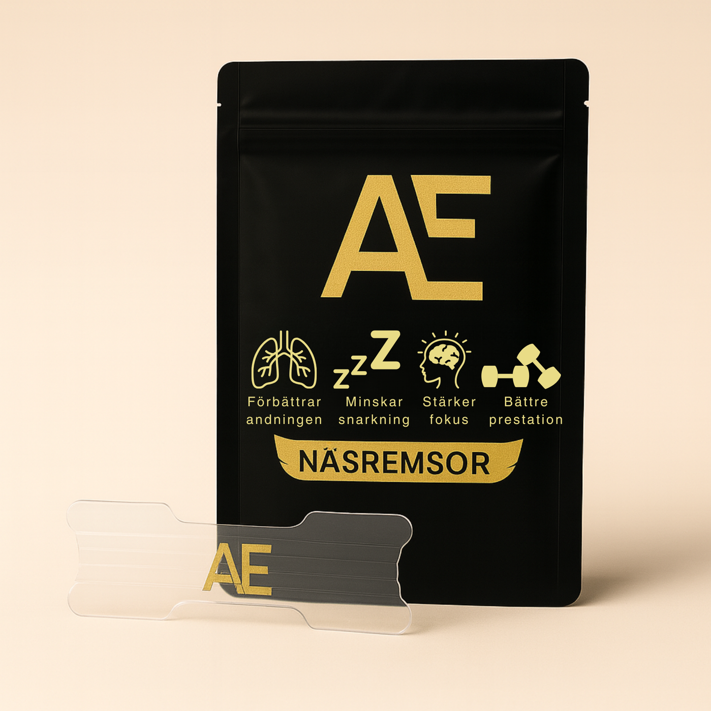 AE Näsremsor – 30-pack för bättre andning & minskad snarkning